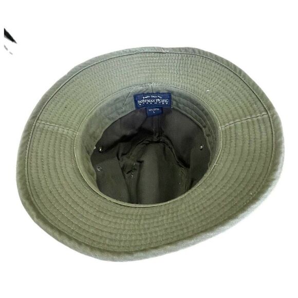 Vtg Mens Large Dorfman Pacific Green Outback Fedora Hat Leather Band Classic - Picture 3 of 5